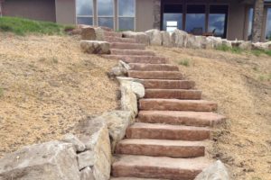 Custom Stone Steps | Landscape Design | Boise, Idaho | Far West Landscape and Garden