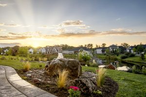 patio | rock water feature | farwest landscaping